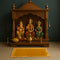 Yellow Pooja Aasan with Red Swastik Border – 11.5x17.5 Inch lifestyle view