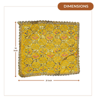 Yellow Pooja Aasan with Sequin Work dimensions