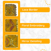  Yellow Pooja Aasan with Sequin Work specification view 