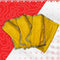 Yellow Satin Pooja Aasan with Golden Lace Border – 18x40 Inch top view