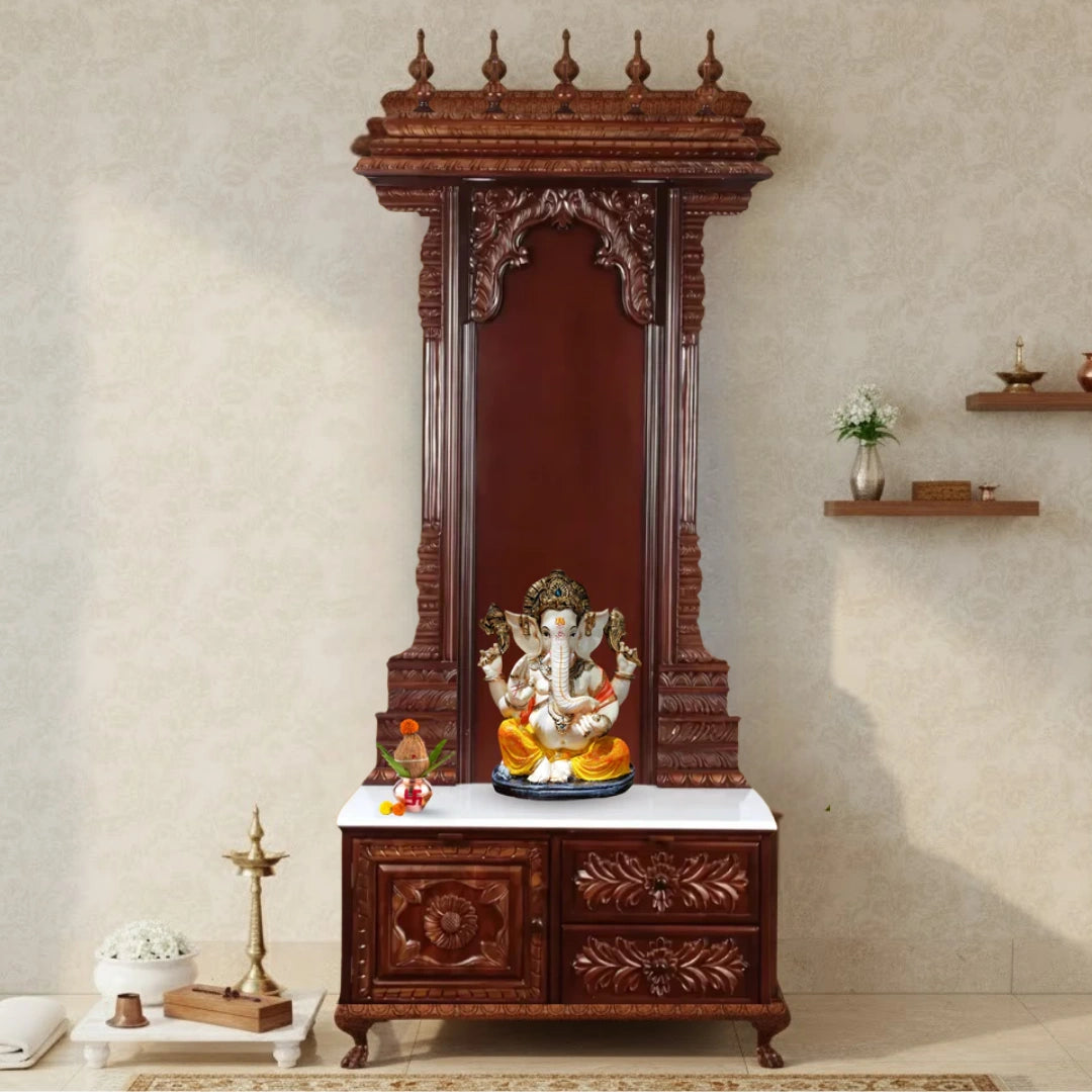 Yogika Teak Wood Mandap (Brown)lifestyle image 