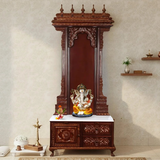 Yogika Teak Wood Mandap (Brown)lifestyle image 