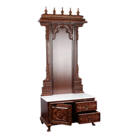 Yogika Teak Wood Mandap (Brown) side angle 