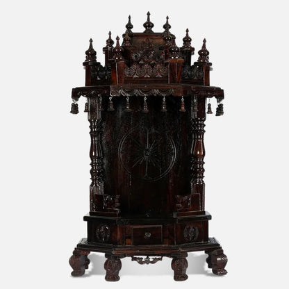 Yugadharma Teak Wood Mandir (Wenge) lifestyle view  front view