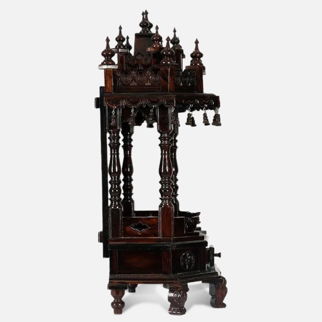 Yugadharma Teak Wood Mandir (Wenge) side view