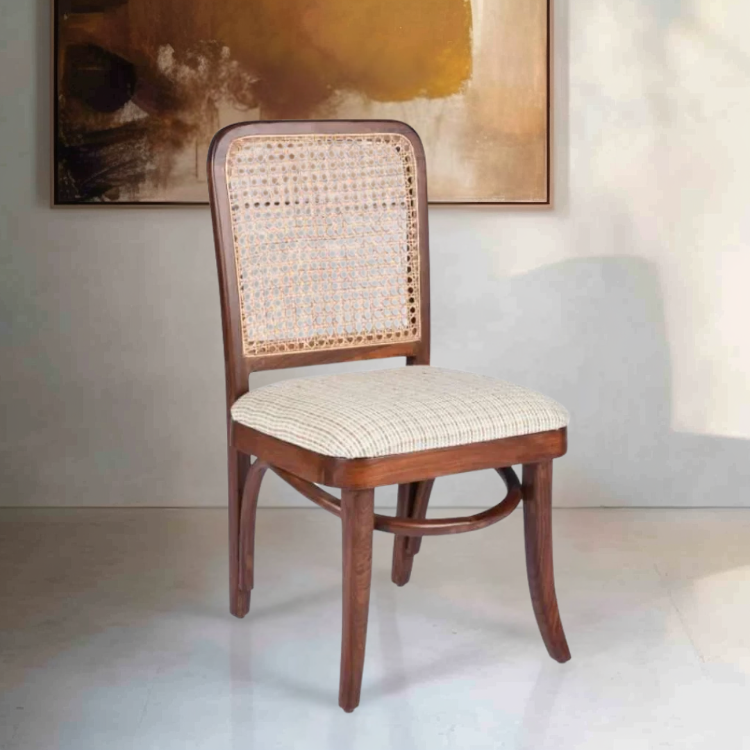 Zerlin Teak Wood Dining Chair (Teak) lifestyle view