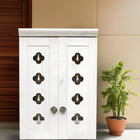 Ziantra Pooja Mandir with Door (White) Lifestyle image 