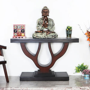 Zidena Solid Wood Console Table (Brown)