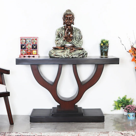 Zidena Solid Wood Console Table (Brown)