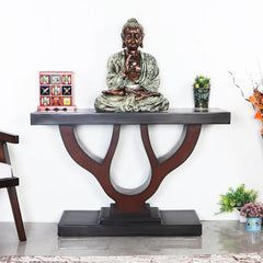 Zidena Solid Wood Console Table (Brown)