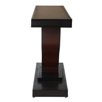 Zidena Solid Wood Console Table in Brown color side view