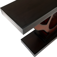 Zidena Solid Wood Console Table in Brown color zoom view
