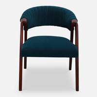 Ziva Teak Wood Arm Chair (Brown) front view 