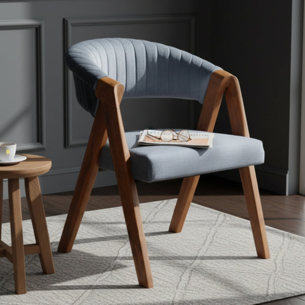   Ziva Teak Wood Arm Chair (Teak) lifestyle view 
