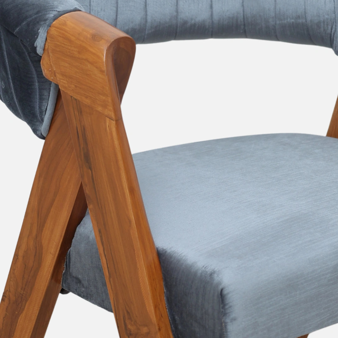 Ziva Teak Wood Arm Chair (Teak) zoom view 