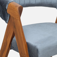 Ziva Teak Wood Arm Chair (Teak) zoom view 