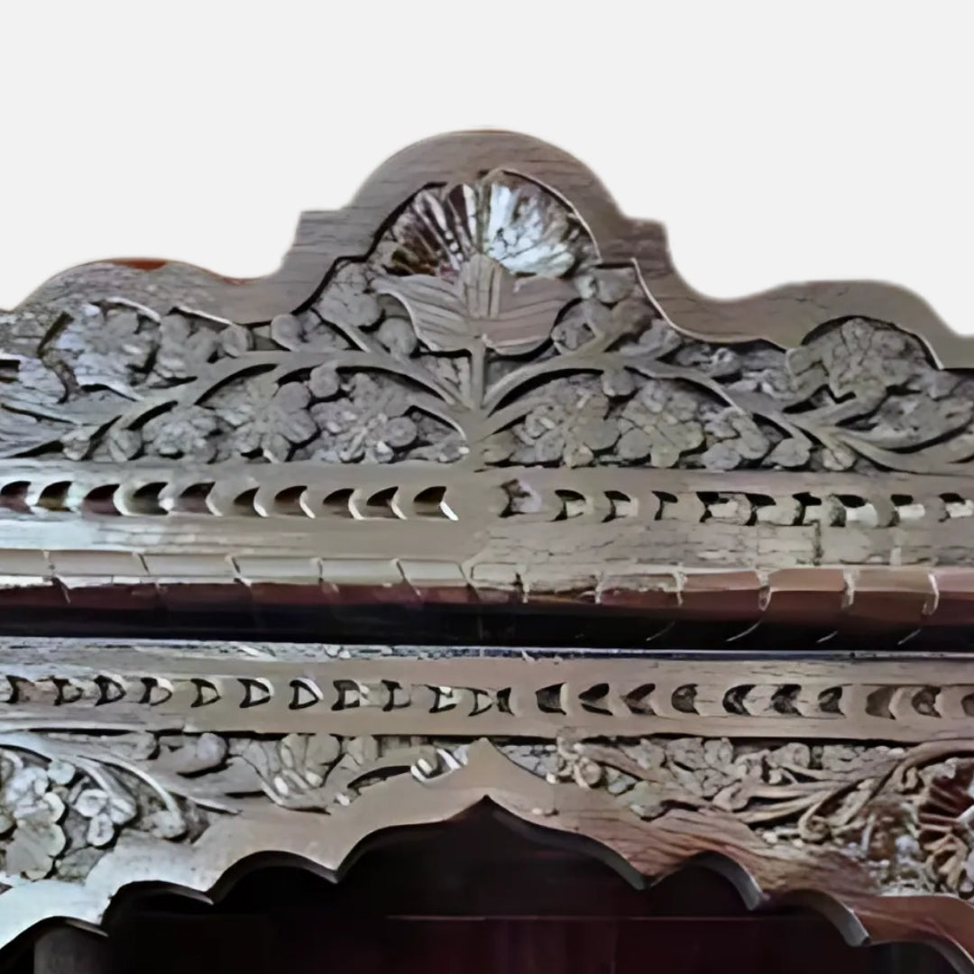 Zoom View of Ahalya Teak Wood Mandir (Brown) 