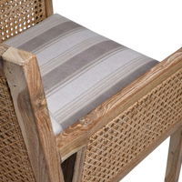 Zoom View of Teak Wood Lounge Chair (Antique white)