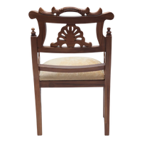 Zorano Teak Wood Arm Chairs (Teak Gold) Back View