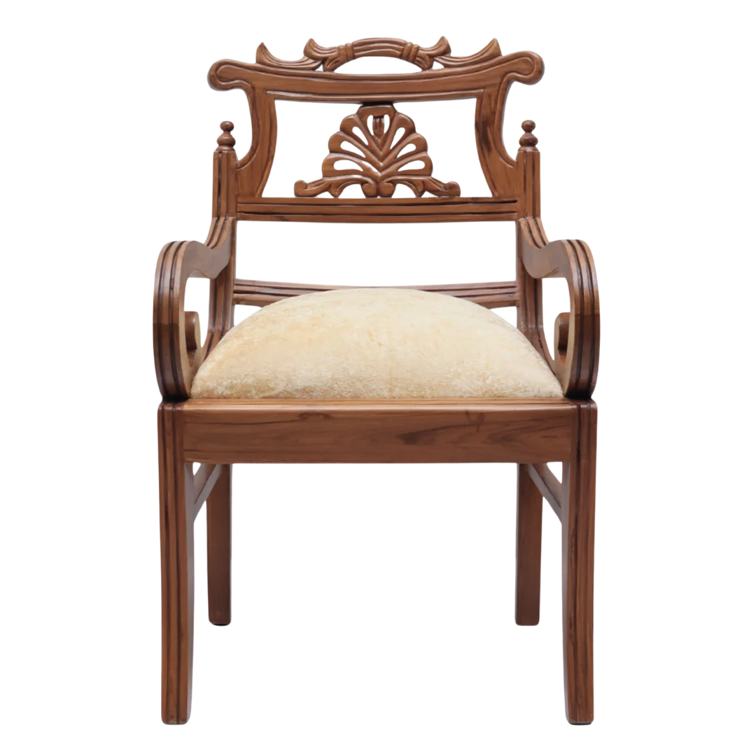 Zorano Teak Wood Arm Chairs (Teak Gold)