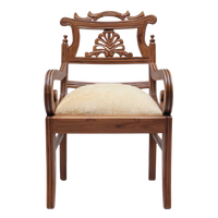 Zorano Teak Wood Arm Chairs (Teak Gold)