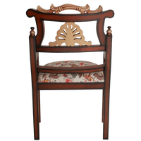 Zorano Teak Wood Arm Chairs Back View(Brown Beige)