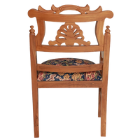 Zorano Teak Wood Arm Chairs Back View(Teak Blue)