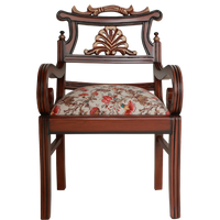 Zorano Teak Wood Arm Chairs Front View(Brown Beige)
