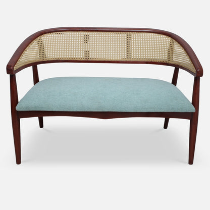 Zylen Solid Wood Love Sofa (Brown) front view 