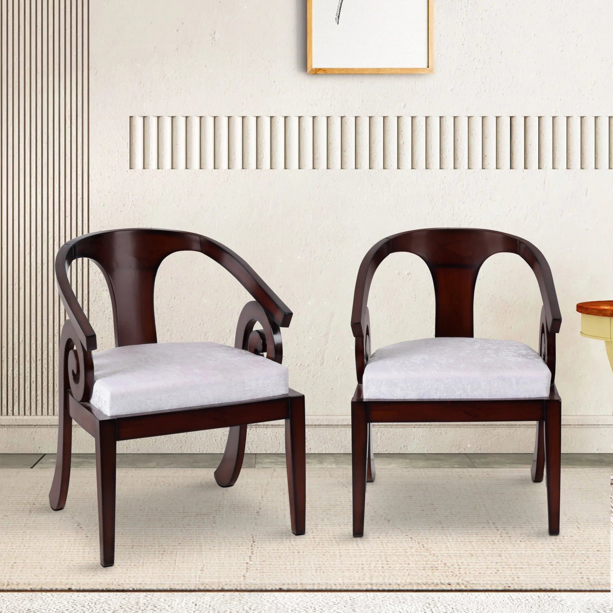 Arlaxa Teak Wood Arm Chair lifestyle view