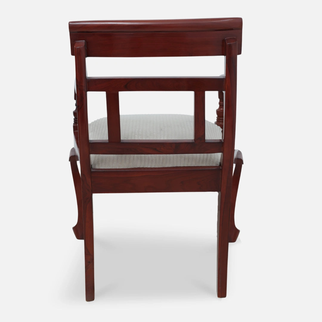 back view Kyoto Teak Wood Arm Chair (Brown)  