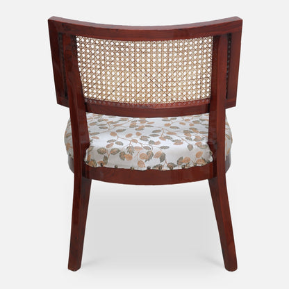 back view Liora Teak Wood Lounge Chair (Brown) 