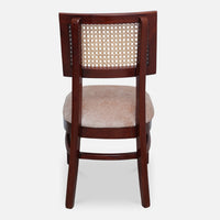 back view  of Tessaro Teak Wood Dining Chair (Brown) 
