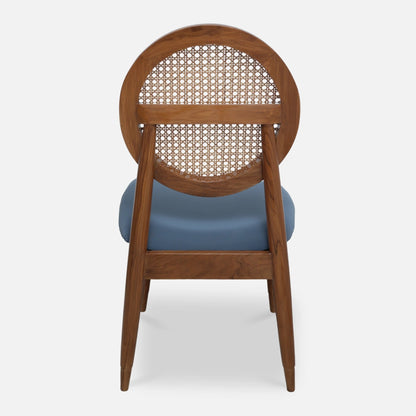 back view of Verona Teak Wood Dining Chair (Teak) 