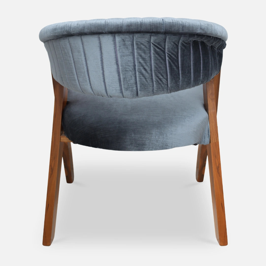 back view of Ziva Teak Wood Arm Chair (Teak) 