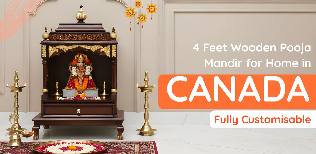 4 Feet Pooja Mandir in Canada
