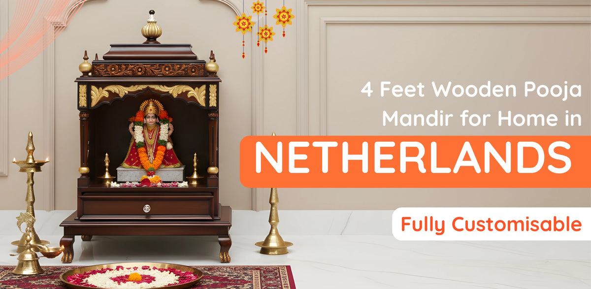 4 Feet Pooja Mandir in Netherlands