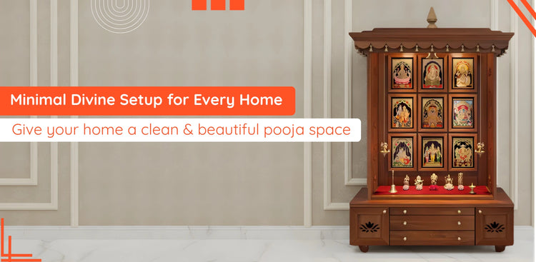 banner of Mandir Minimal Decoration