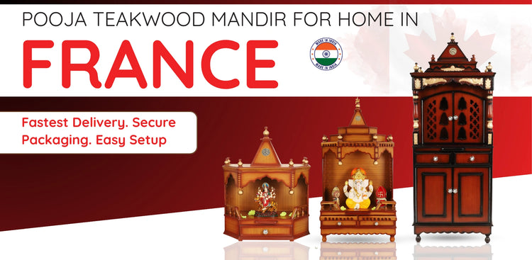 banner of Teak Wood Mandir in France