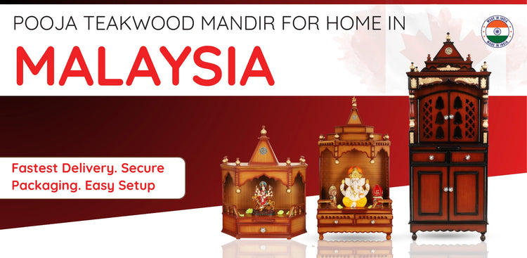 banner of Teak Wood Mandir in Malaysia