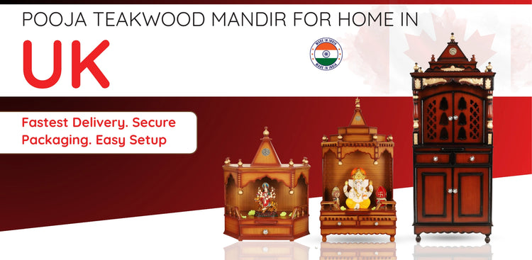 banner of Teak Wood Mandir in UK
