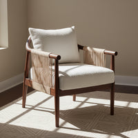 Tressa Teak Wood Bedroom Chair (Brown)