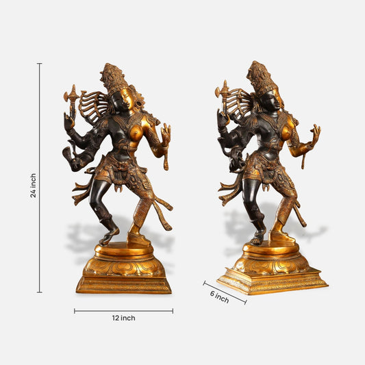 Ardhanarishvara Brass Idol
