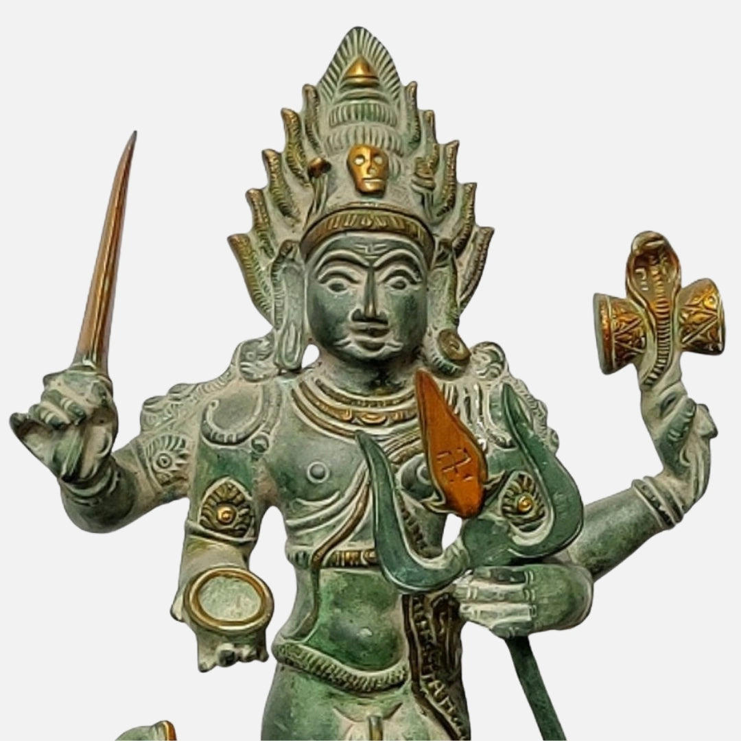 Green Brass Ayyanar Idol
