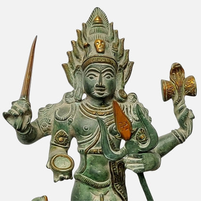 Green Brass Ayyanar Idol