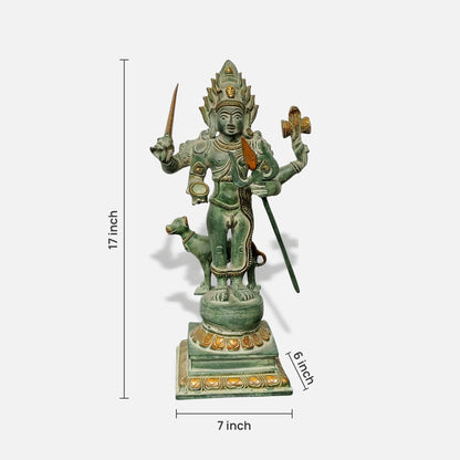 Green Brass Ayyanar Idol
