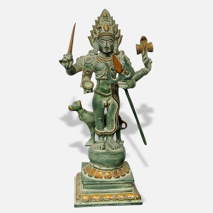 Green Brass Ayyanar Idol
