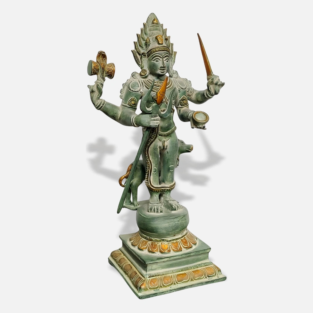 Green Brass Ayyanar Idol