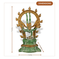 Green Brass Nataraja Idol