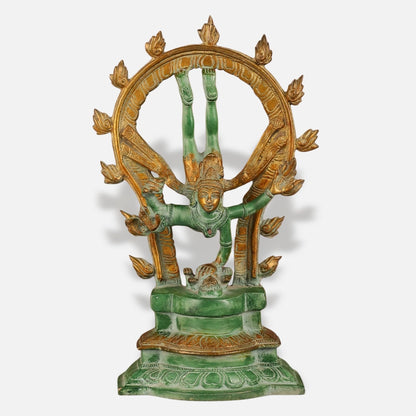 Green Brass Nataraja Idol